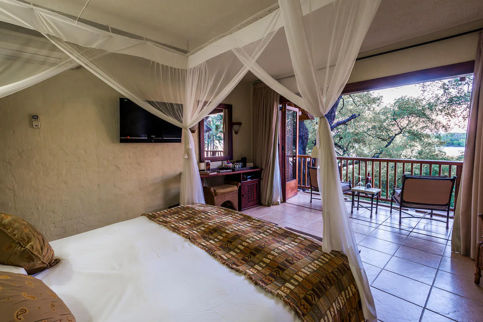 Double room at David Livingstone Safari Lodge
